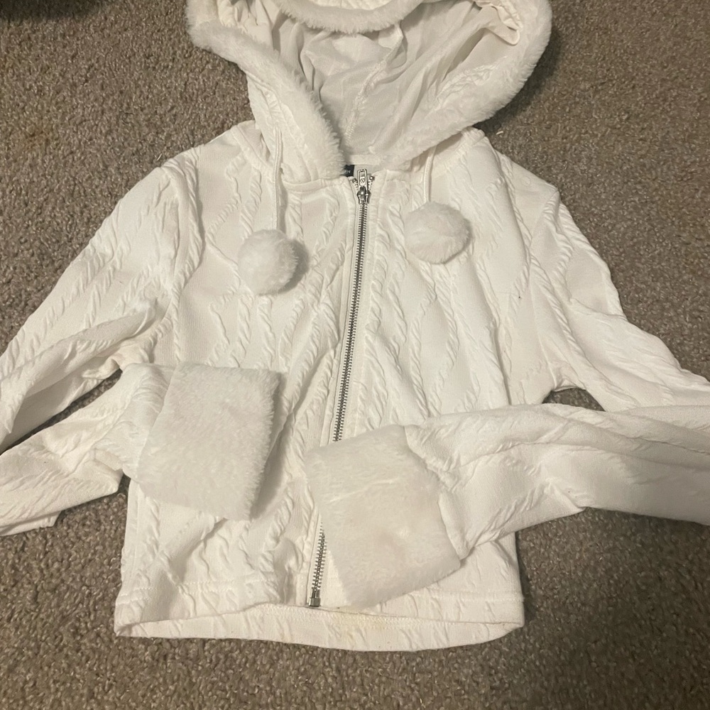 SHEIN White Textured Jacket